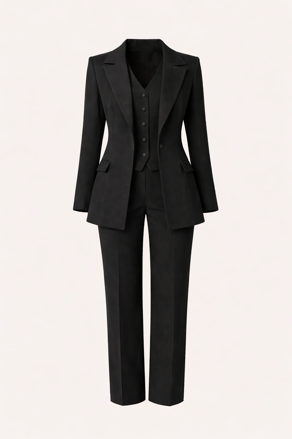Three-Piece Suit Set with Blazer, Vest & Pants